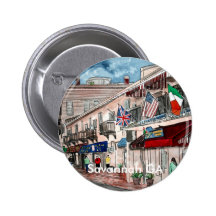 Cityscape architecture historical art, Savannah GA Button