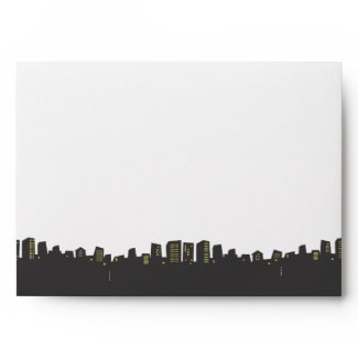 CITYSCAPE Bar Bat Mitzvah Invitation Envelope envelope