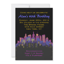 CITYSCAPE Birthday party Invitation