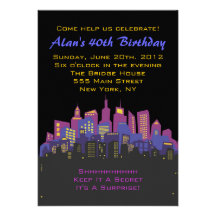 CITYSCAPE Birthday party Invitation