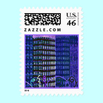Cityscape Blue stamps