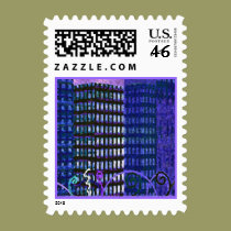 Cityscape Blue postage
