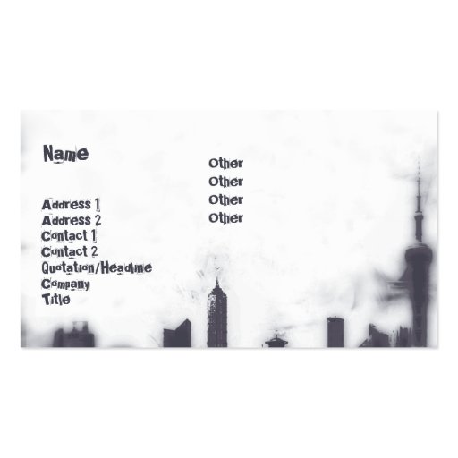 Cityscape - Business Business Card (front side)