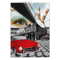 Cityscape Collage Card by rkmangham Cityscape Collage Card