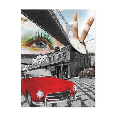 Cityscape Collage Postcard by rkmangham