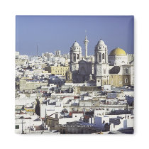 Cityscape of Cadiz, Spain Fridge Magnet