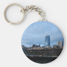 CityscapeEvening041609a Key Chains