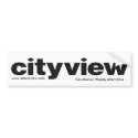 cityview LOGO black, Des Moines' Weekly Alterna... bumper stickers by dmcityview cityview LOGO black, Des Moines' Weekly Alterna... bumper stickers