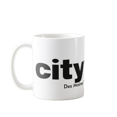 cityview LOGO black, Des Moines' Weekly Alterna... Mug by dmcityview