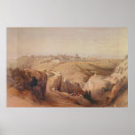 Ciudad antigua de Jerusalén del monte de los Olivo Impresiones