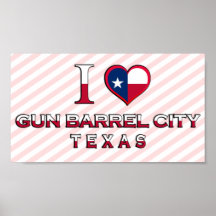 Ciudad del barril de arma, Tejas Posters