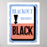 Civil Defense Blackout 1942 WPA Print