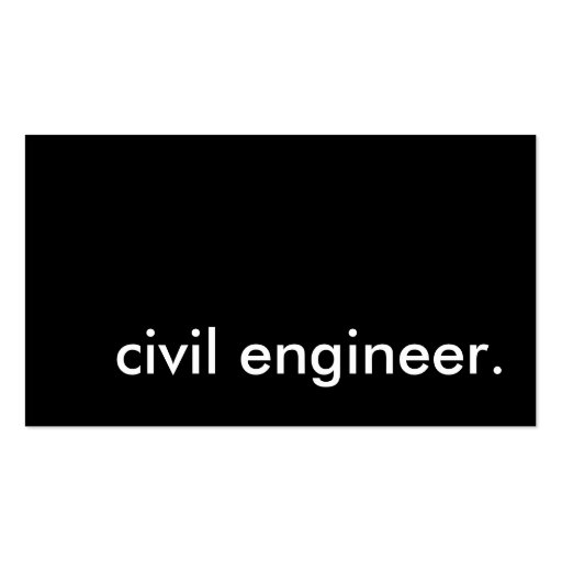civil engineer. business card templates (front side)