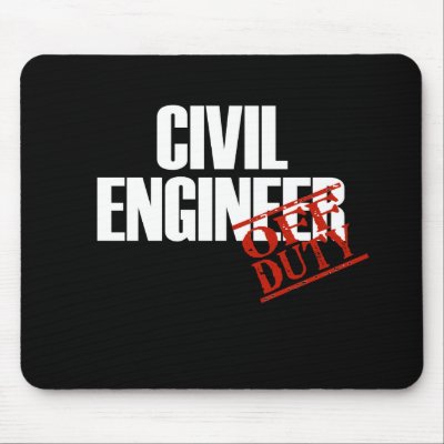 CIVIL ENGINEER DARK MOUSE PAD by NotWorking