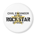Civil Engineer Rock Star Fridge Magnets