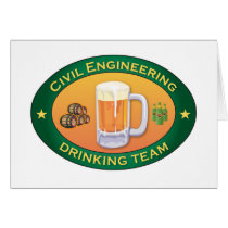 Civil Engineering Drinking Team Greeting Card