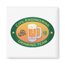 Civil Engineering Drinking Team Magnets