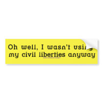 Civil Liberties bumper stickers
