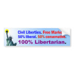 Civil Liberties, Free Markets bumper stickers