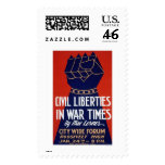 Civil Liberty WWII 1940 WPA Postage Stamps