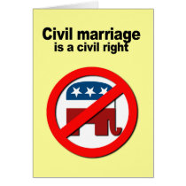 Civil marriage is a civil right greeting card