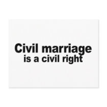 Civil marriage is a civil right post cards