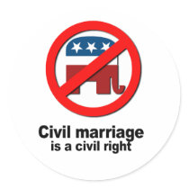 Civil marriage is a civil right sticker