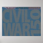 Civil War 150 Union & Confederate Regiments Art Po Poster