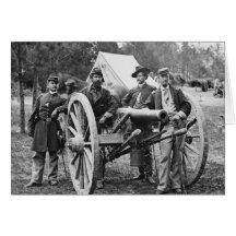Civil War Artillery, 1860s Greeting Card