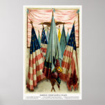 Civil War Battle Flags no.5 Poster