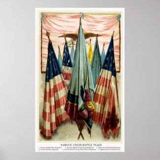 Civil War Battle Flags no.5 print