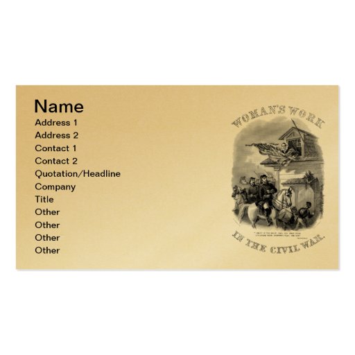 Civil War Business Card (front side)