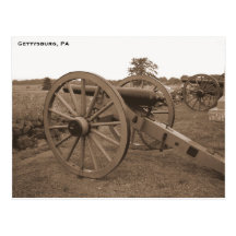 Civil War Cannon, Gettysburg, PA Post Card