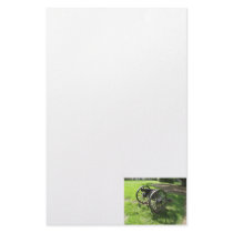 Civil War Cannon Customized Stationery