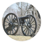 Civil War Cannon Round Stickers