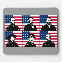 Civil War Heroes and The American Flag Mousepads