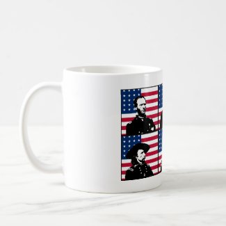 Civil War Heroes and The American Flag mug