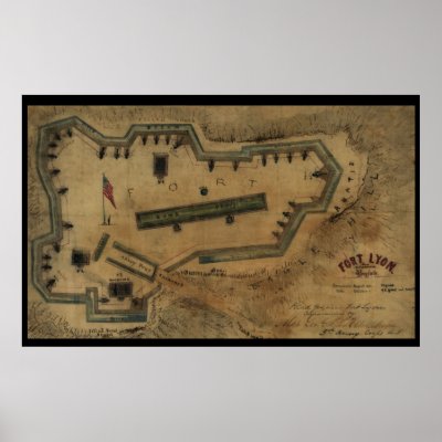 civil war map. Civil War Map of Fort Lyon