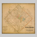 Civil War Map of Washington DC 1862 posters
