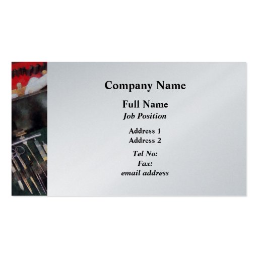 Civil War Medical Instruments - Platinum Business Card Template (front side)