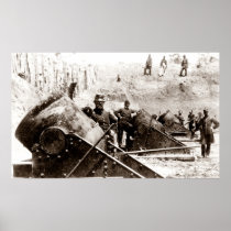 Civil War Mortar battery at Yorktown Print