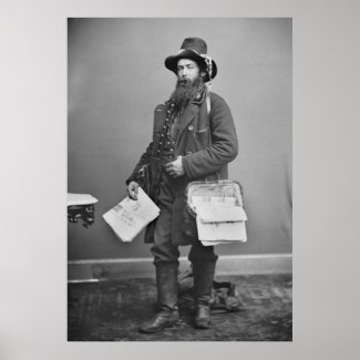 Civil War Newspaperman, 1860s print