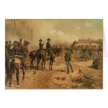 Civil War Siege of Atlanta by Thure de Thulstrup Greeting Card