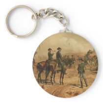 Civil War Siege of Atlanta by Thure de Thulstrup Keychain