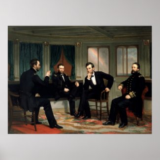 Civil War Union Leaders Painting print
