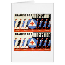 Civilian Defense - Train to be a Nurse's Aid - WPA cards by lc_wpa Civilian Defense - Train to be a Nurse's Aid - WPA cards