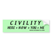 CIVILITY bumper stickers