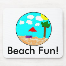 cj, Beach Fun! mousepads by Sundragon cj, Beach Fun! mousepads