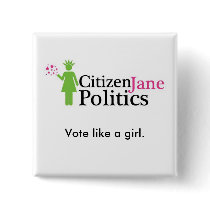 CJP Button- Square by citizenjanepolitics CJP Button- Square