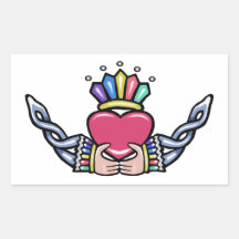 Claddagh #1B with Trinity Rectangular Stickers